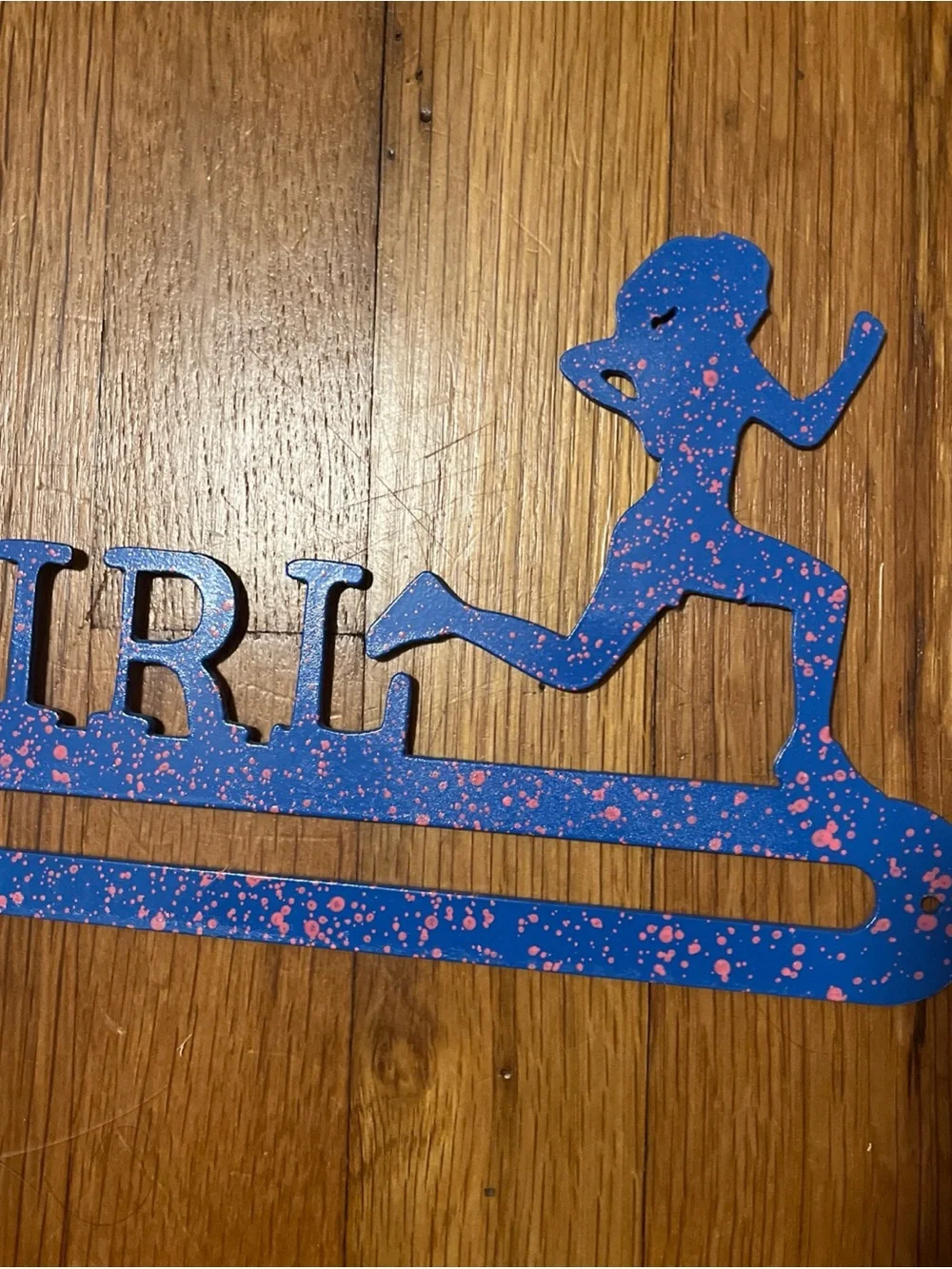 Medal Holder Display Hanger Trophy Shelf Wall Mount Medals runner girl running